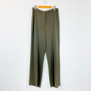 H&M Green Flowy Wide Leg Dress Pants